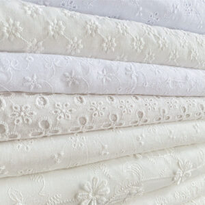 Poplin Home Textile Fabric for T-Shirt Flowers Jacquard Fabric 100% Cotton Lace Fabric