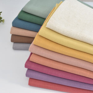 Linen Look Fabric Soft Drapey Viscose Linen Blend Fabric for Dress