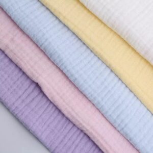 100% Organic Cotton Double Gauze Fabric Eco-Friendly Breathable